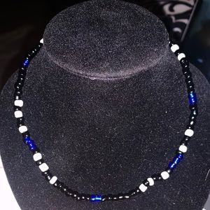 Back the blue necklace